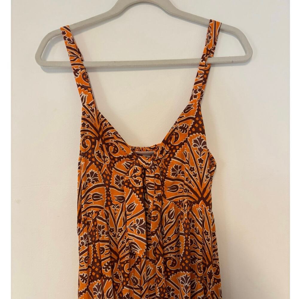 Knox Rose Floral Maxi Dress Orange Size Large - Picture 2 of 6